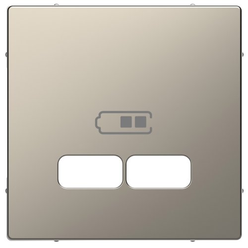 Лицевая панель Schneider Electric Merten D-Life для 2-м. розетки USB никель картинка